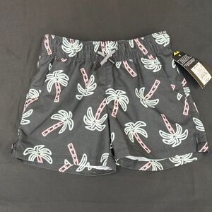 Art Class Black Palm Tree Swim Shorts for boys size XS 4/5 mid thigh length new